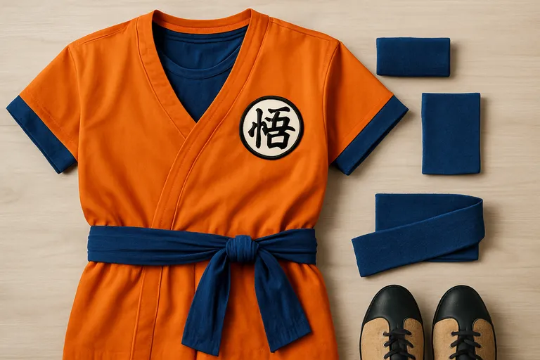 Benodigde onderdelen van je goku-kostuum