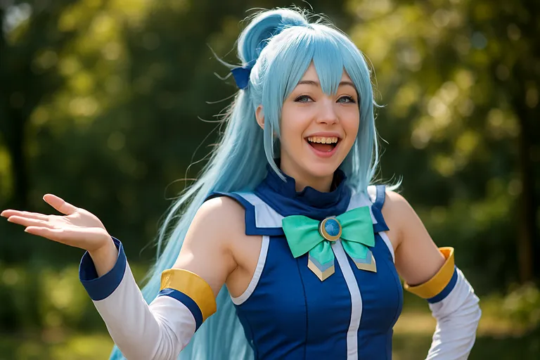 Wie is aqua (konosuba) en waarom haar cosplay werkt
