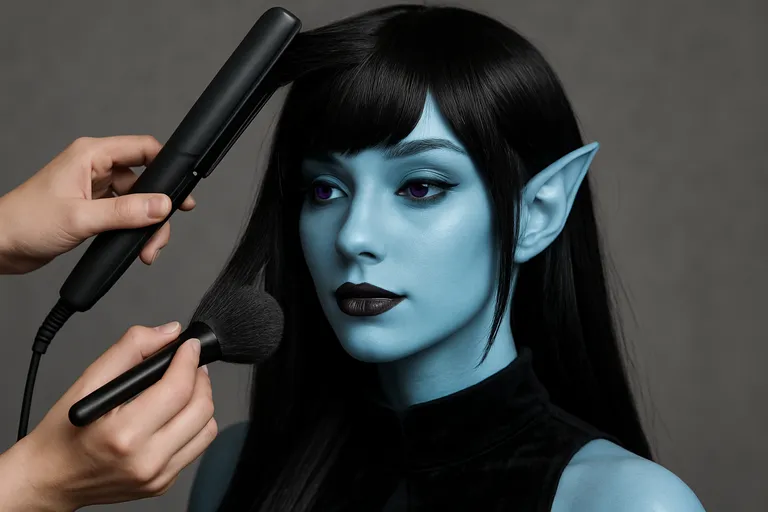 Wig en make-up: styling voor luka's look