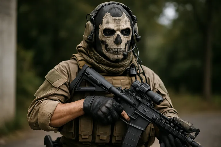 Word de ghost uit Call of duty met een levensechte cosplay vol tactische details
