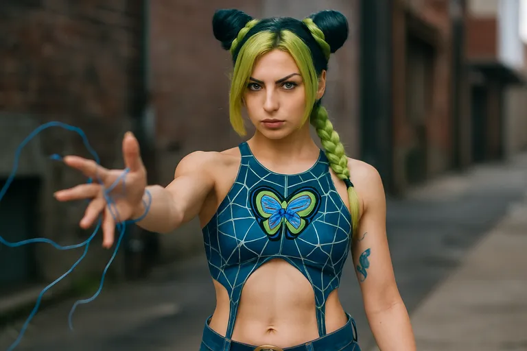 Breng jolyne cujoh uit jojo's bizarre adventure tot leven met een krachtige, herkenbare cosplay